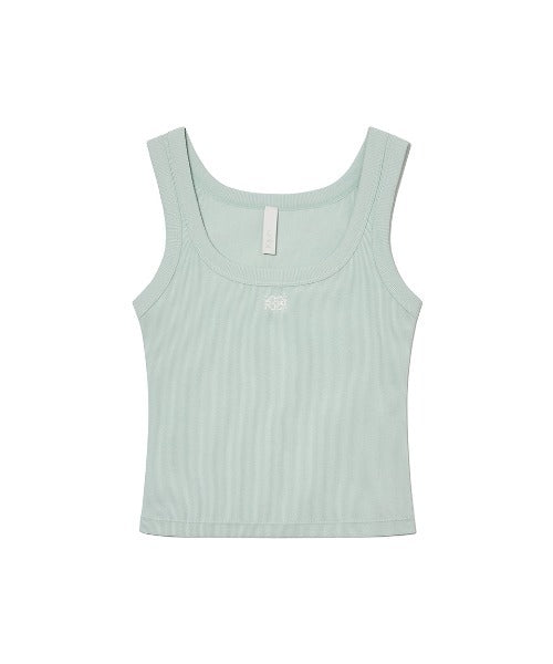 Square-Neck Rib Tank Top