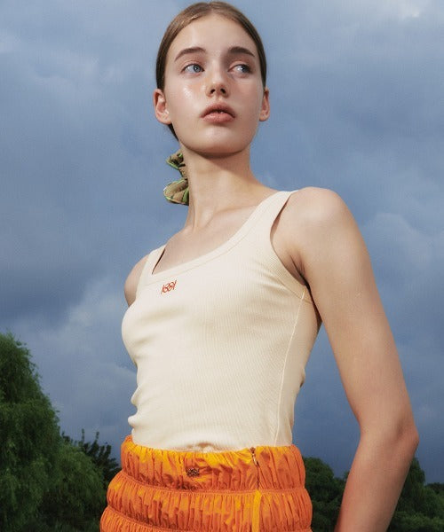 Square-Neck Rib Tank Top
