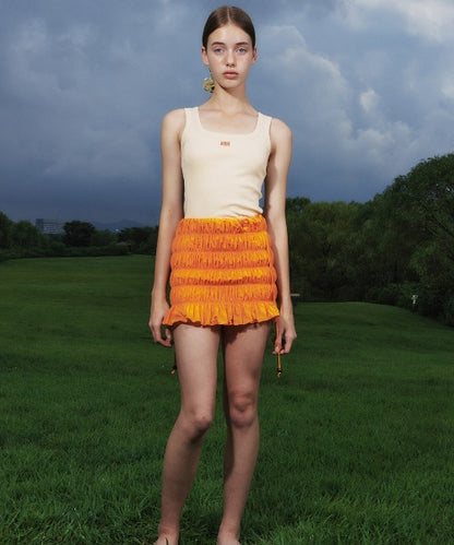 Square-Neck Rib Tank Top