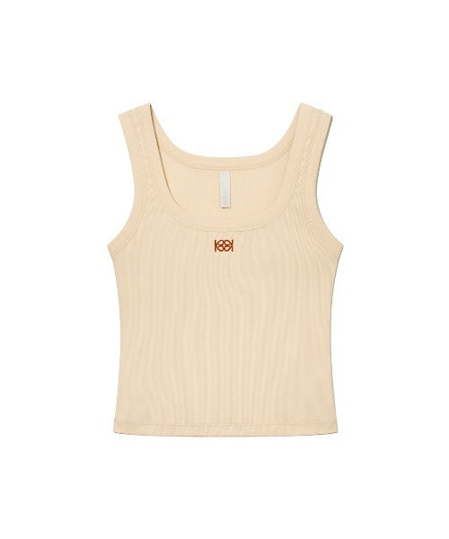 Square-Neck Rib Tank Top