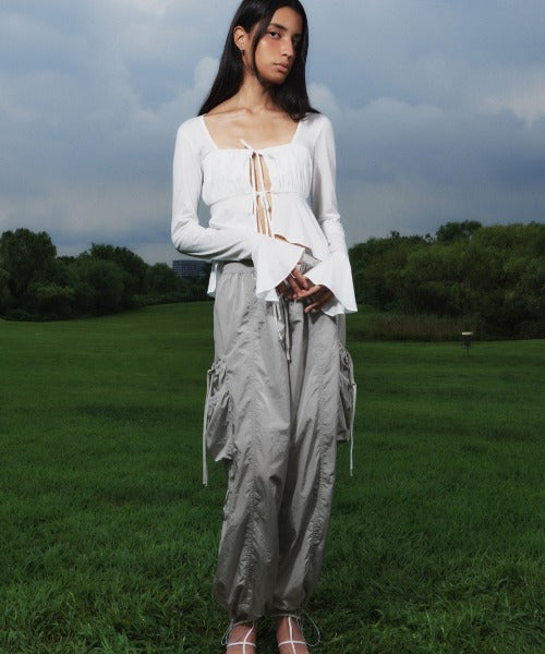 Shirring Pocket Pants