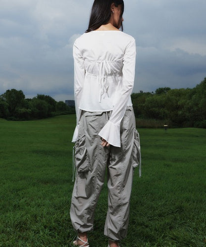 Shirring Pocket Pants