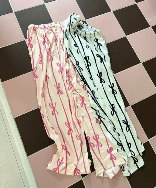サテンリボン パジャマ パンツ