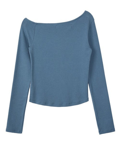 RR ONE SHOULDER LONG SLEEVE TOP