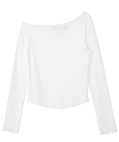 RR ONE SHOULDER LONG SLEEVE TOP