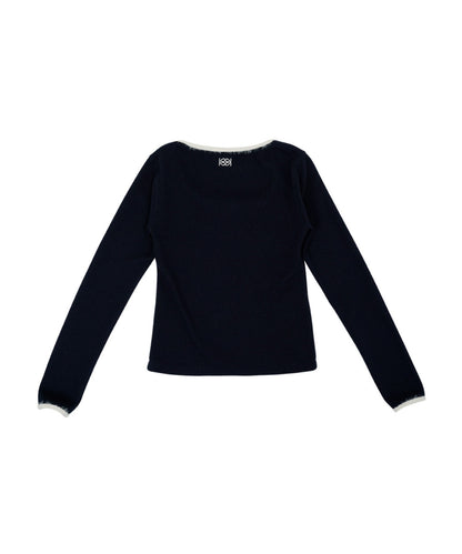 W-Neck Jersey Top