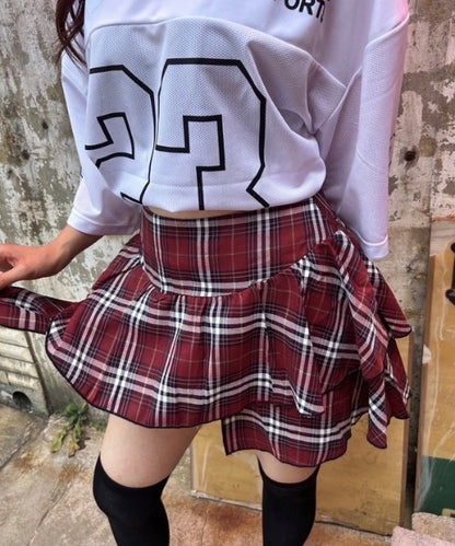 チェック柄 スカパン