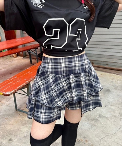 チェック柄 スカパン