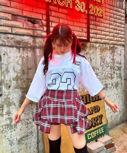 チェック柄 スカパン