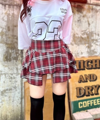 チェック柄 スカパン