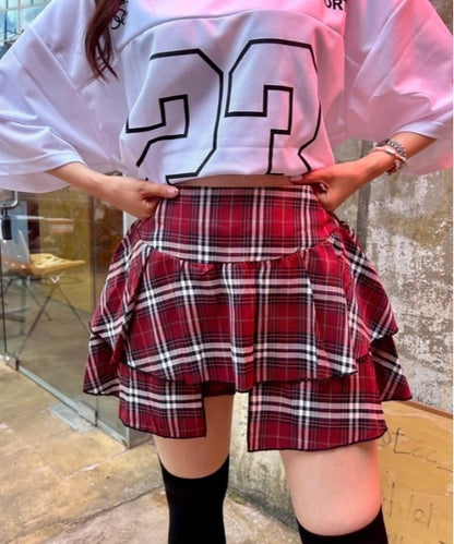 チェック柄 スカパン