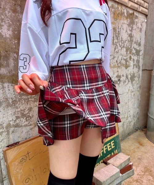 チェック柄 スカパン