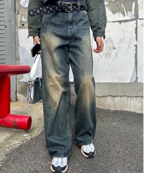 ワイドデニムパンツ