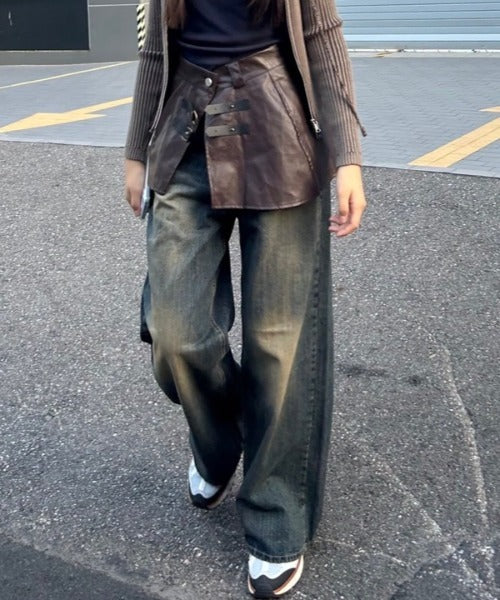 ワイドデニムパンツ