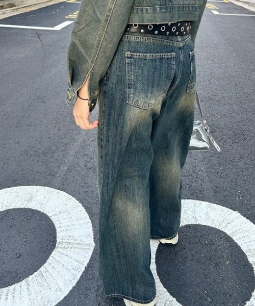 ワイドデニムパンツ