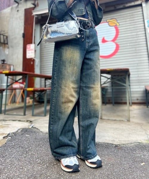 ワイドデニムパンツ