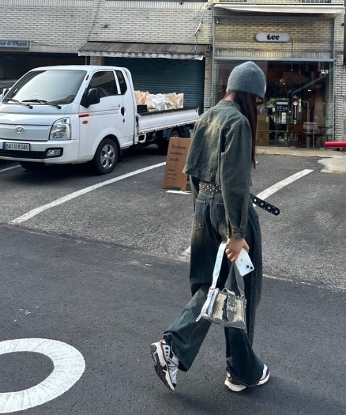 ワイドデニムパンツ