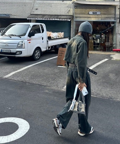 ワイドデニムパンツ