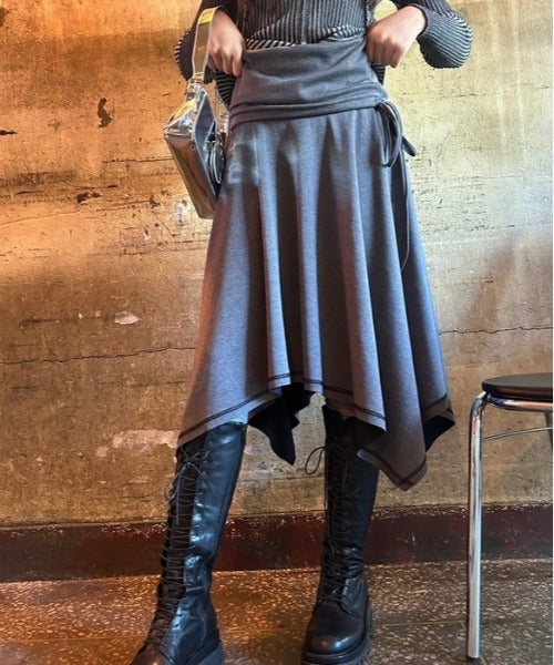 2WAYアシンメトリー スカート ワンピース