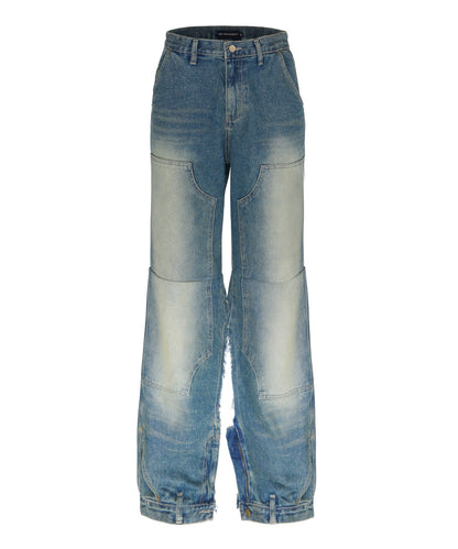 double knee double jeans