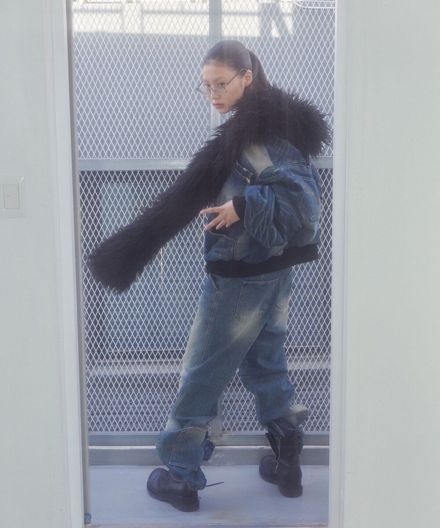 double knee double jeans