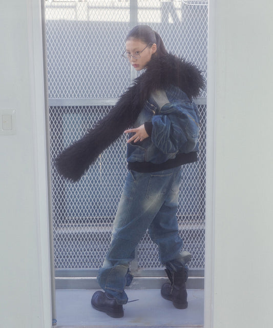 double knee double jeans