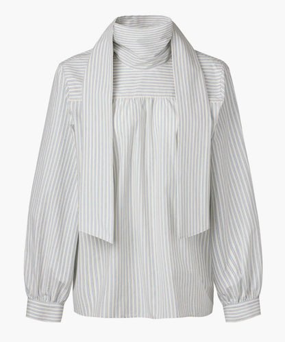 Back Tie Ballon Sleeves Blouse