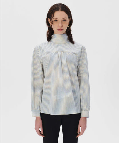Back Tie Ballon Sleeves Blouse