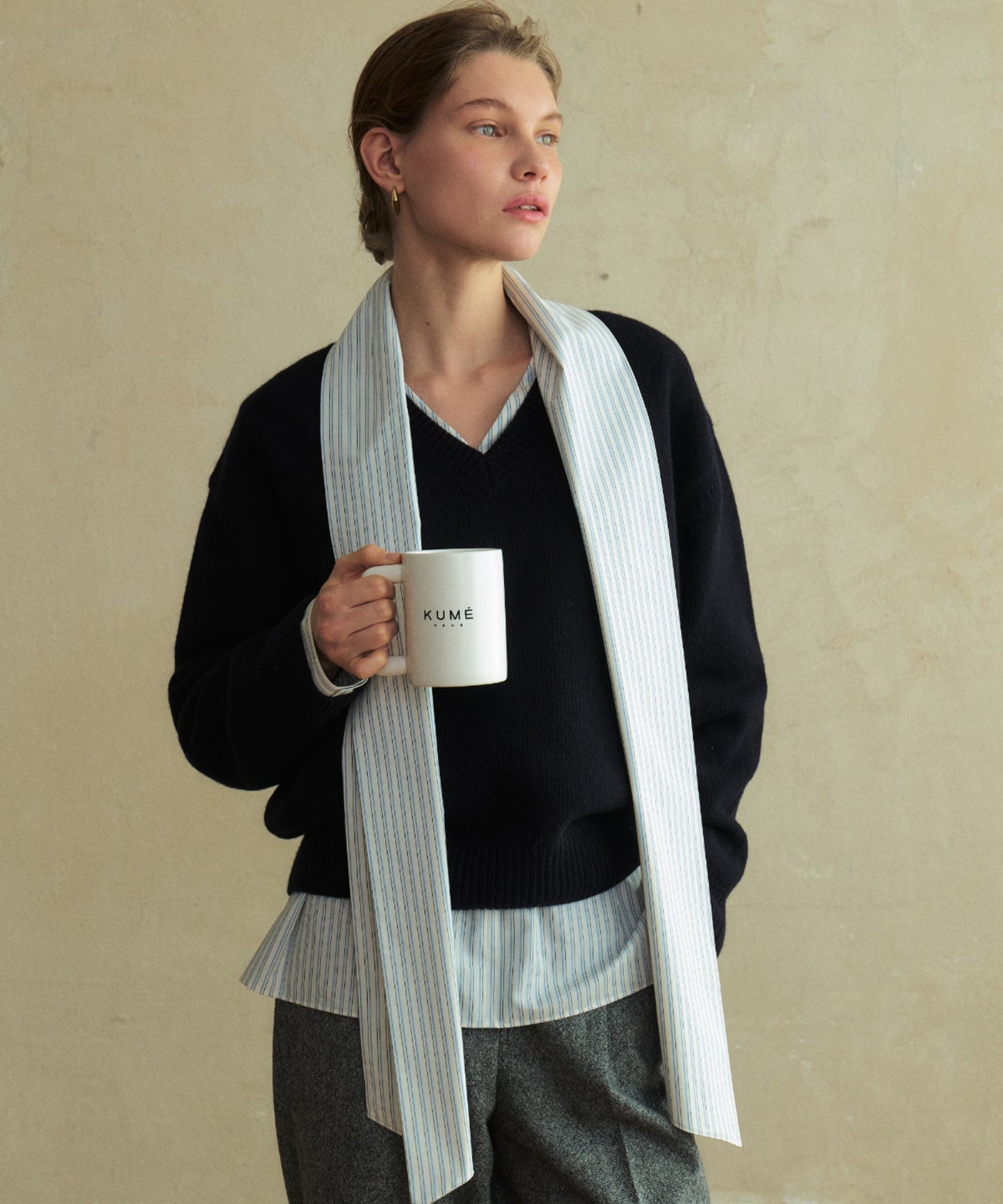 Back Tie Ballon Sleeves Blouse