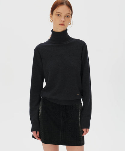 Faux Crocodile Mini Skirt