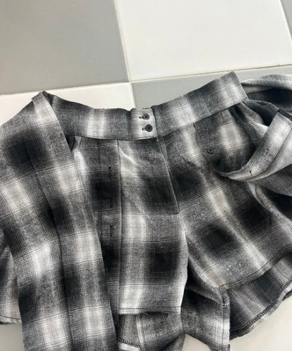 ipugo/イプゴ チェックシャツ パンツスカート