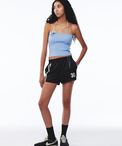 Line Satin Shorts