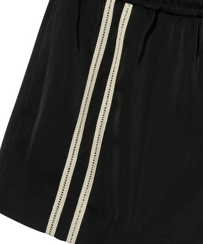 Line Satin Shorts
