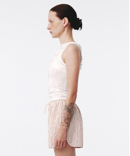 Shirring One Shoulder Top