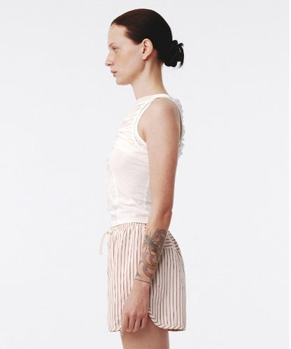 Shirring One Shoulder Top