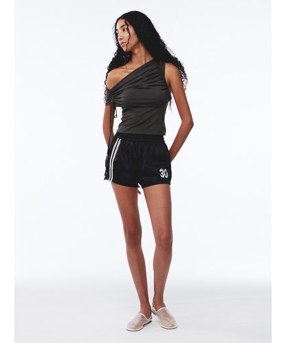 Shirring One Shoulder Top