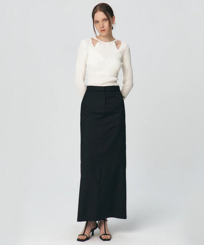 Fringe Wasit H-line Skirt