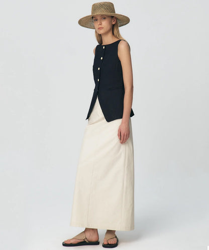 Fringe Wasit H-line Skirt