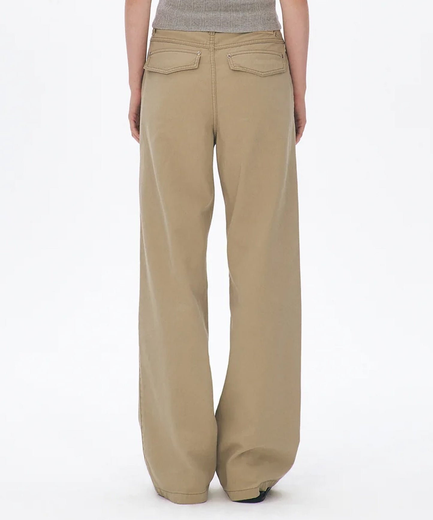 Semi Wide Cargo Work Denim Pants