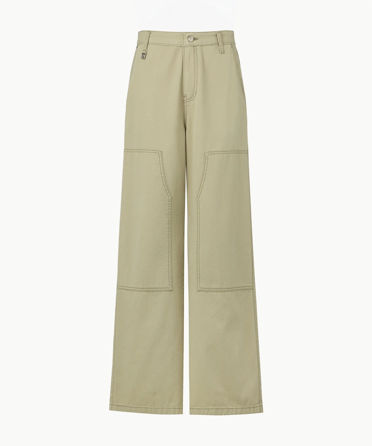 Semi Wide Cargo Work Denim Pants