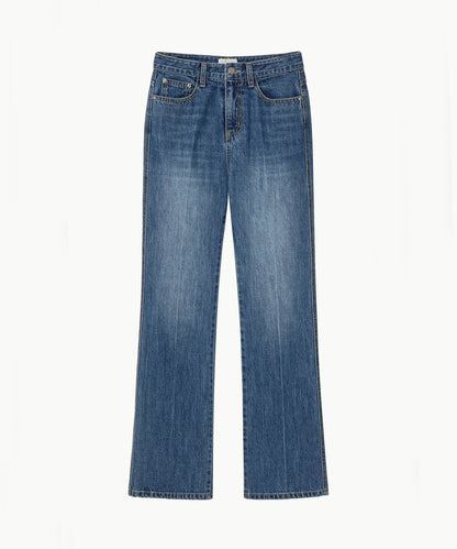 Washed Bootcut Denim Pants