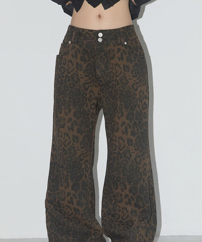 LEOPARD BOOTCUT PANTS