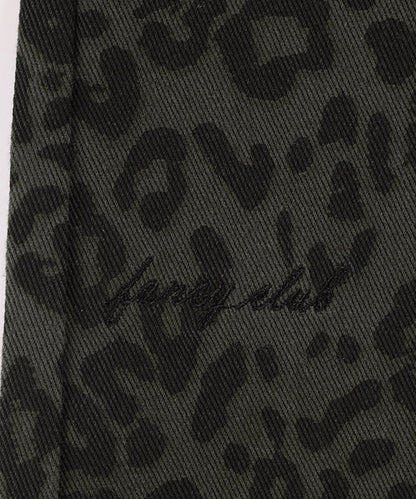 LEOPARD BOOTCUT PANTS