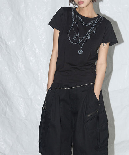 CARGO LETTERING BERMUDA PANTS