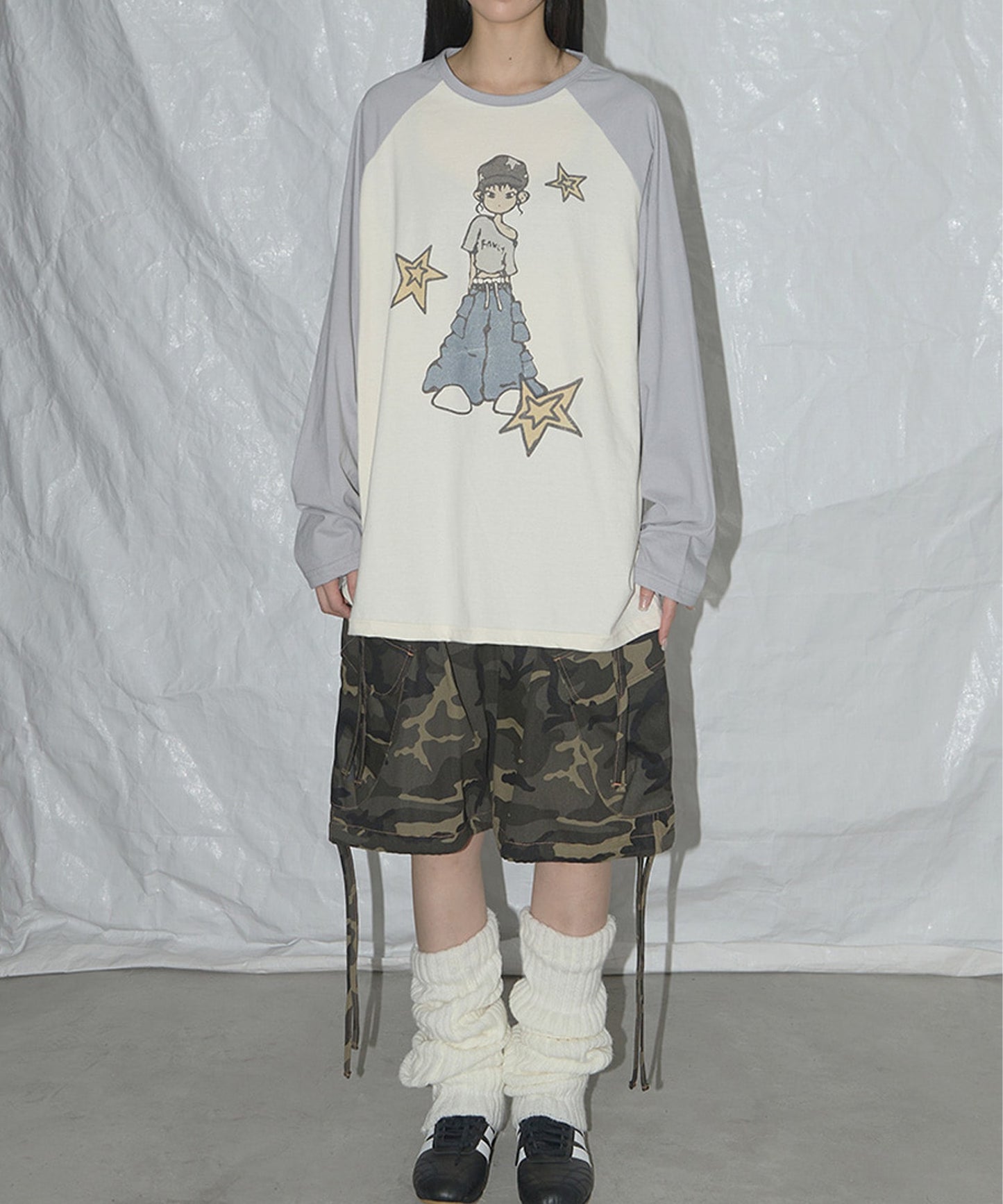 CARGO LETTERING BERMUDA PANTS