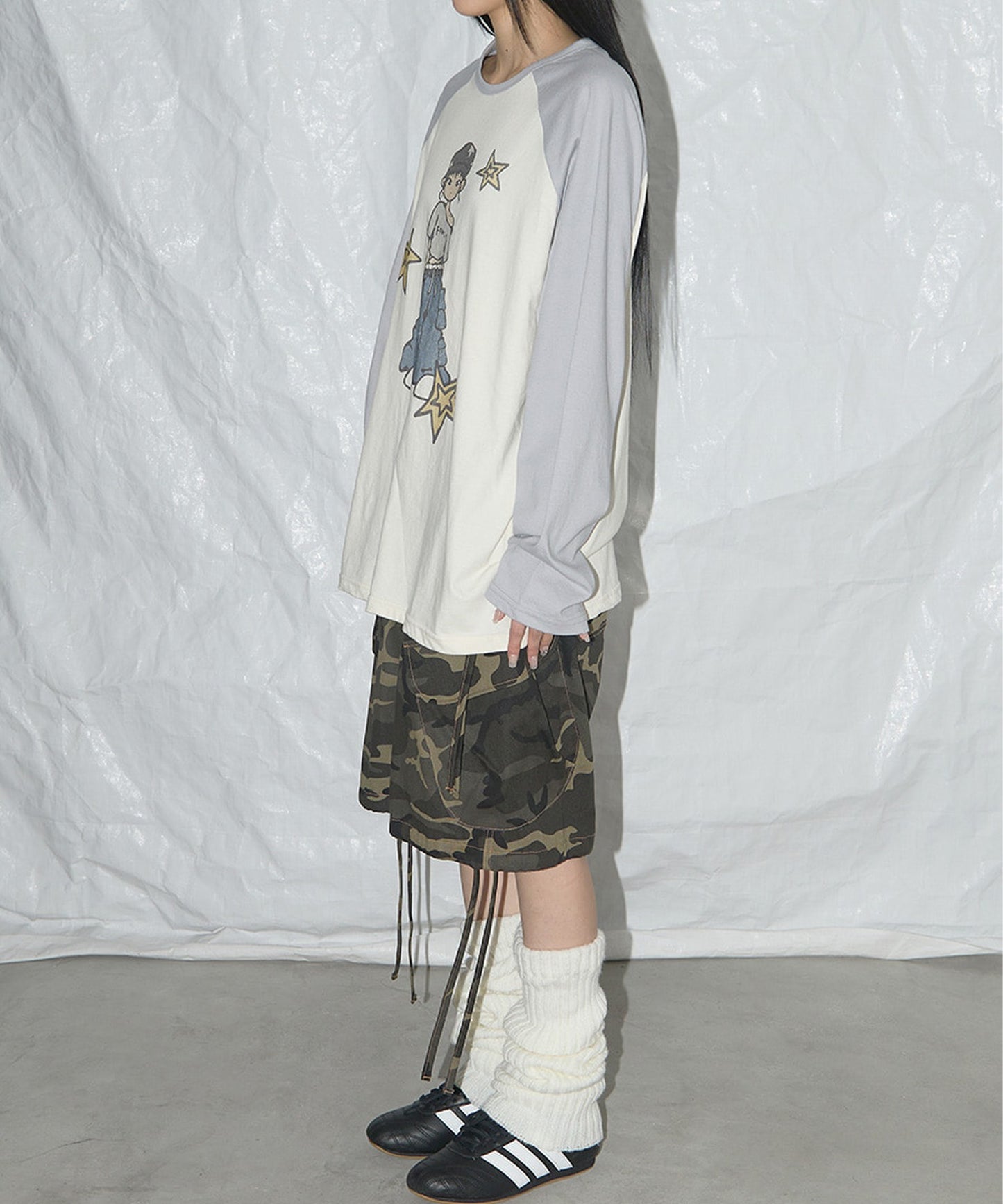 CARGO LETTERING BERMUDA PANTS