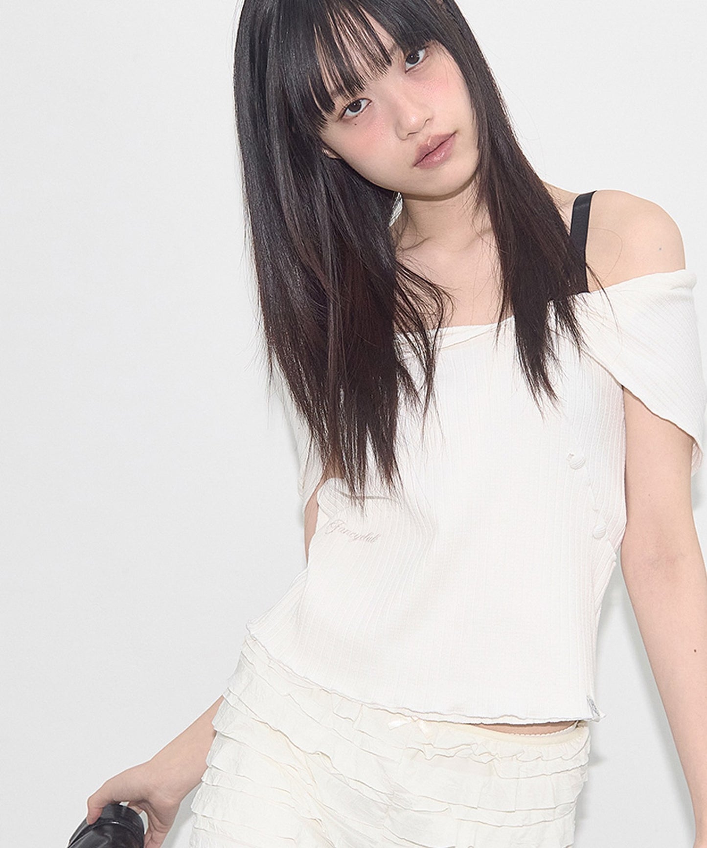 FANCY CLUB/ファンシークラブ BIRD COWL SLEEVELESS フードトップス