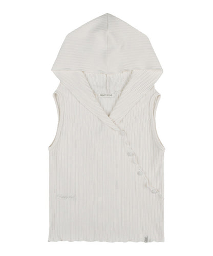 FANCY CLUB/ファンシークラブ BIRD COWL SLEEVELESS フードトップス