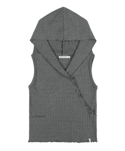 FANCY CLUB/ファンシークラブ BIRD COWL SLEEVELESS フードトップス