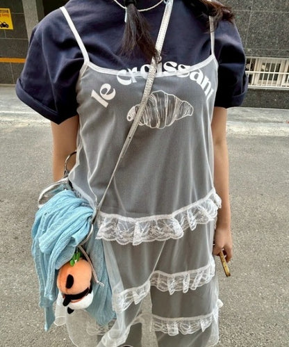 レイヤードレースキャミワンピース
